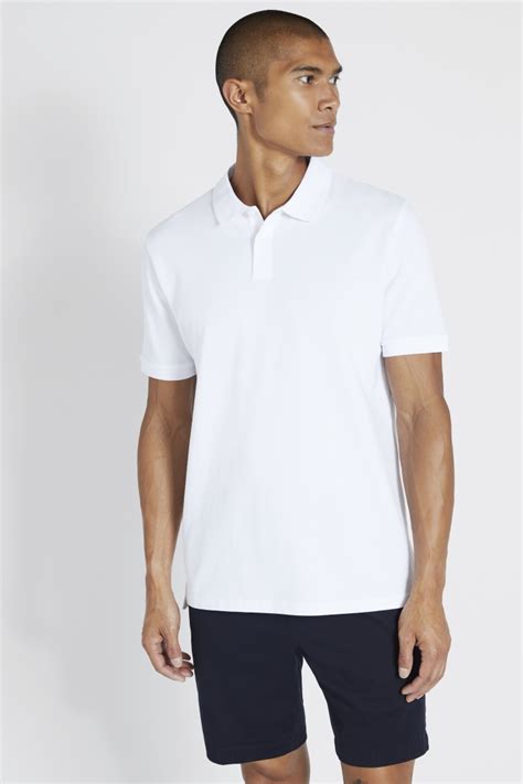 White Piqué Polo Shirt 